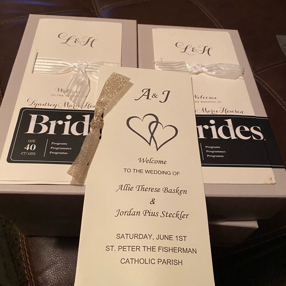 Wedding Programs (picture of mine as an example)